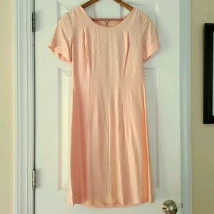 Vintage blush-pink linen dress